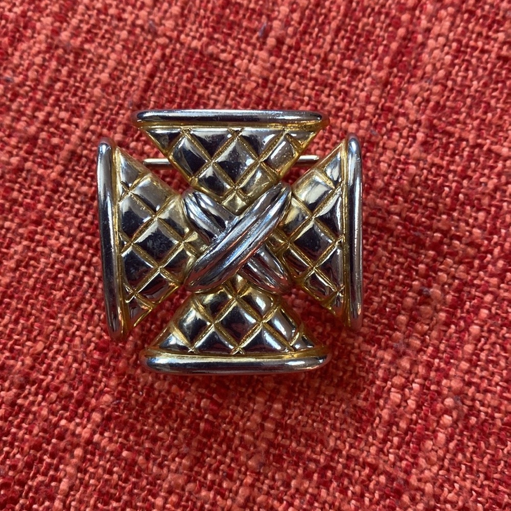 VTG 1994 Mimi di N Chunky Maltese Cross Celtic Cross Belt Buckle Gothic Goth